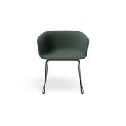 Lonsdale Arm Chair -  Black Sled - Green Fabric gallery detail image
