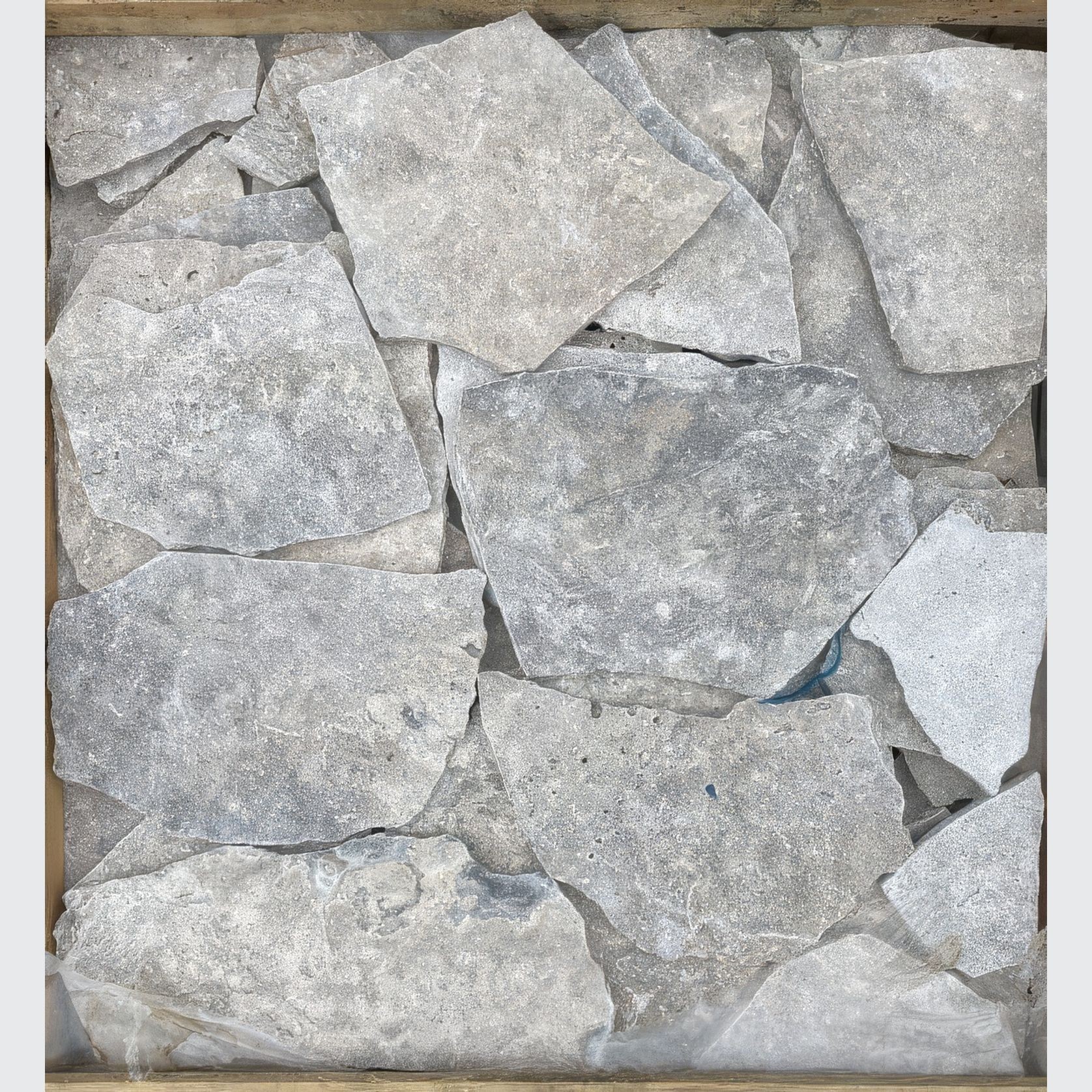 Platinum Tumbled Travertine 20mm | Random Flagstone gallery detail image