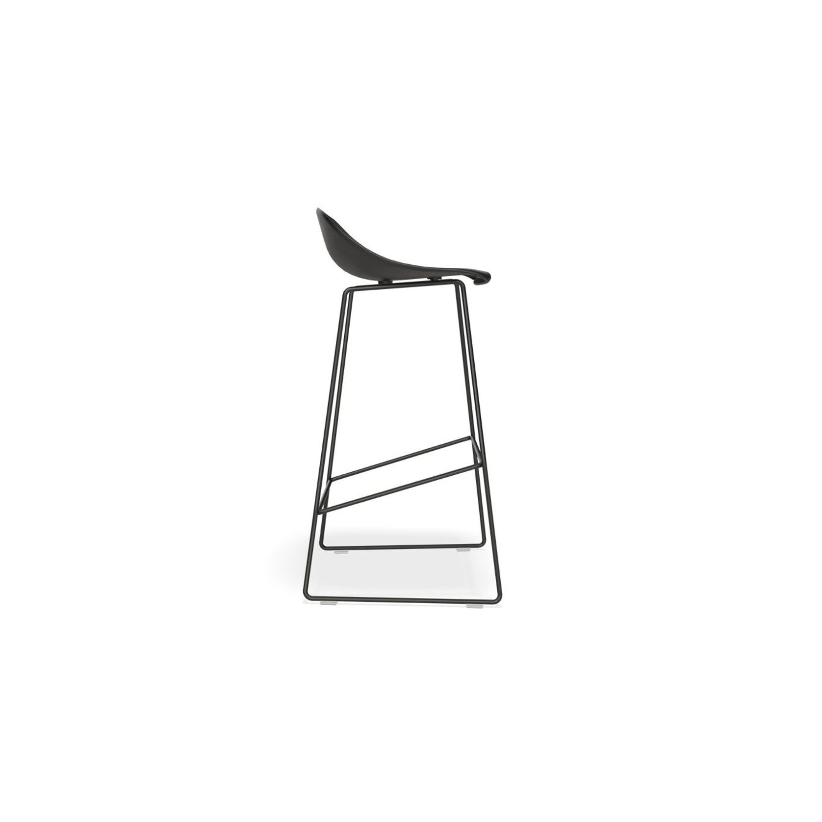 Pop Stool Black Frame and Black Shell Seat gallery detail image