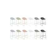 Pop Stool - Silver Grey Frame and Shell Seat gallery detail image