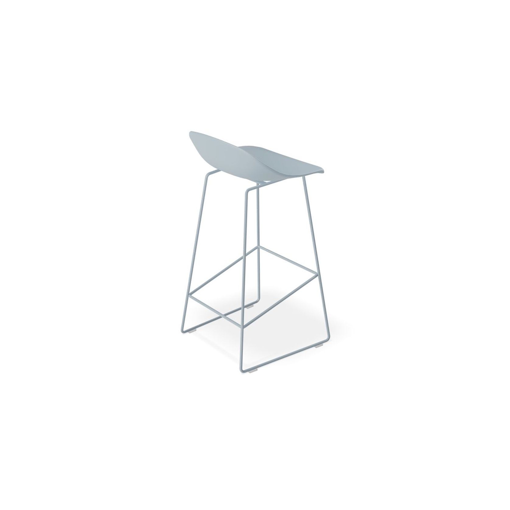Pop Stool - Powder Blue Frame and Shell Seat gallery detail image
