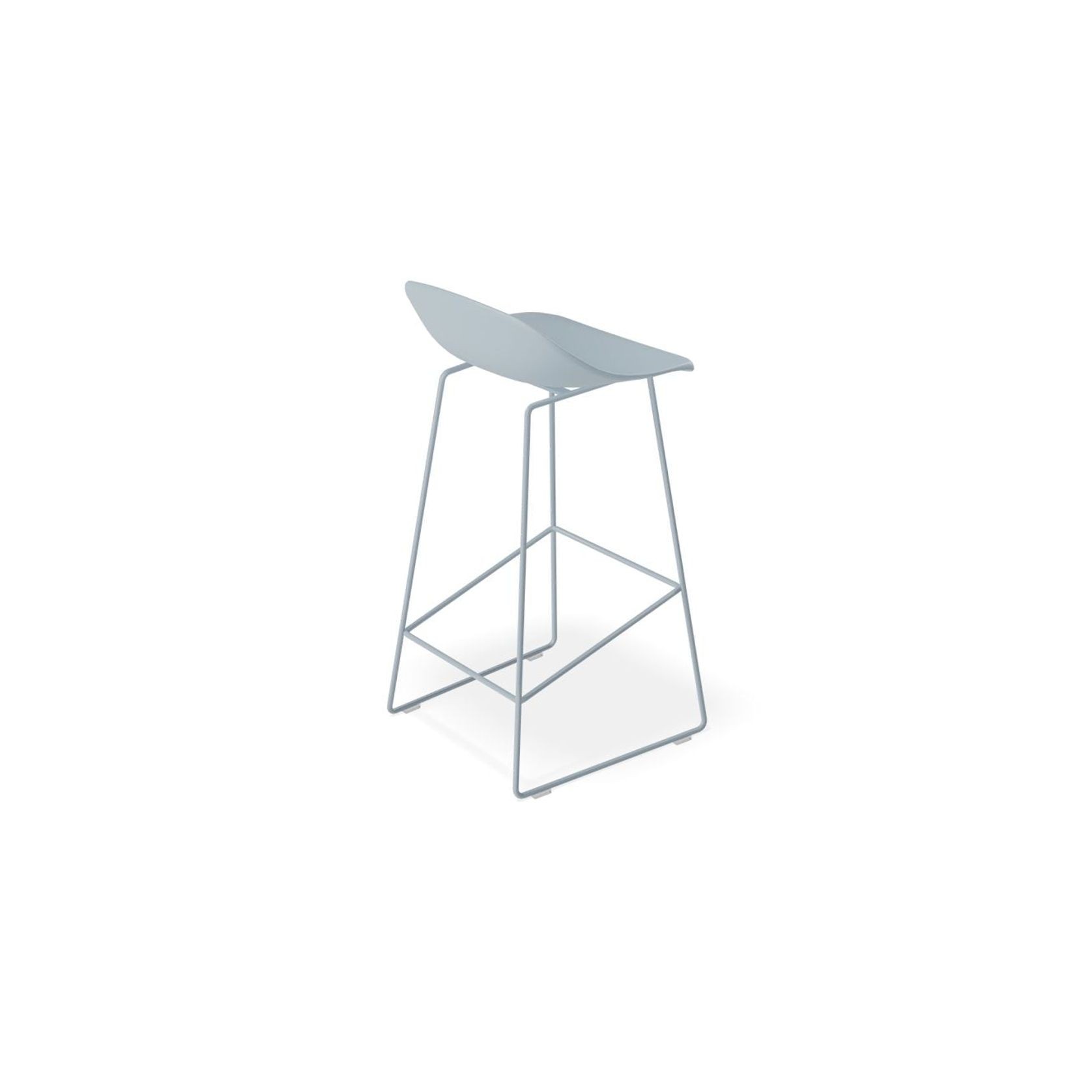 Pop Stool - Powder Blue Frame and Shell Seat gallery detail image
