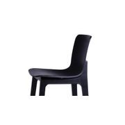 Ara Stool - Black - Black Shell - Kitchen Bench Seat Height 65cm - Black Seat - Black Ash legs gallery detail image