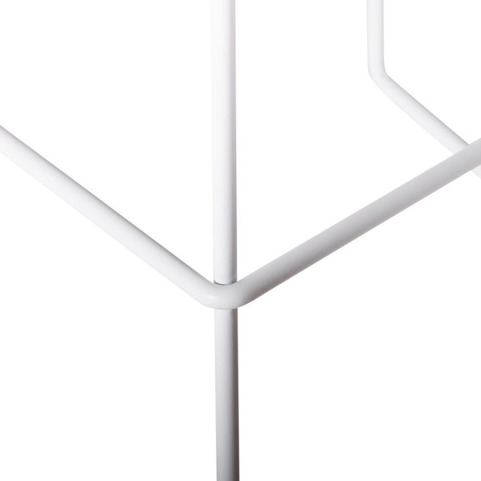 Hugo Bar Stool - White - Natural Seat - 68cm Round gallery detail image