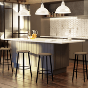 Atlas Bar Stool - Black with Fabric Pad Options gallery detail image