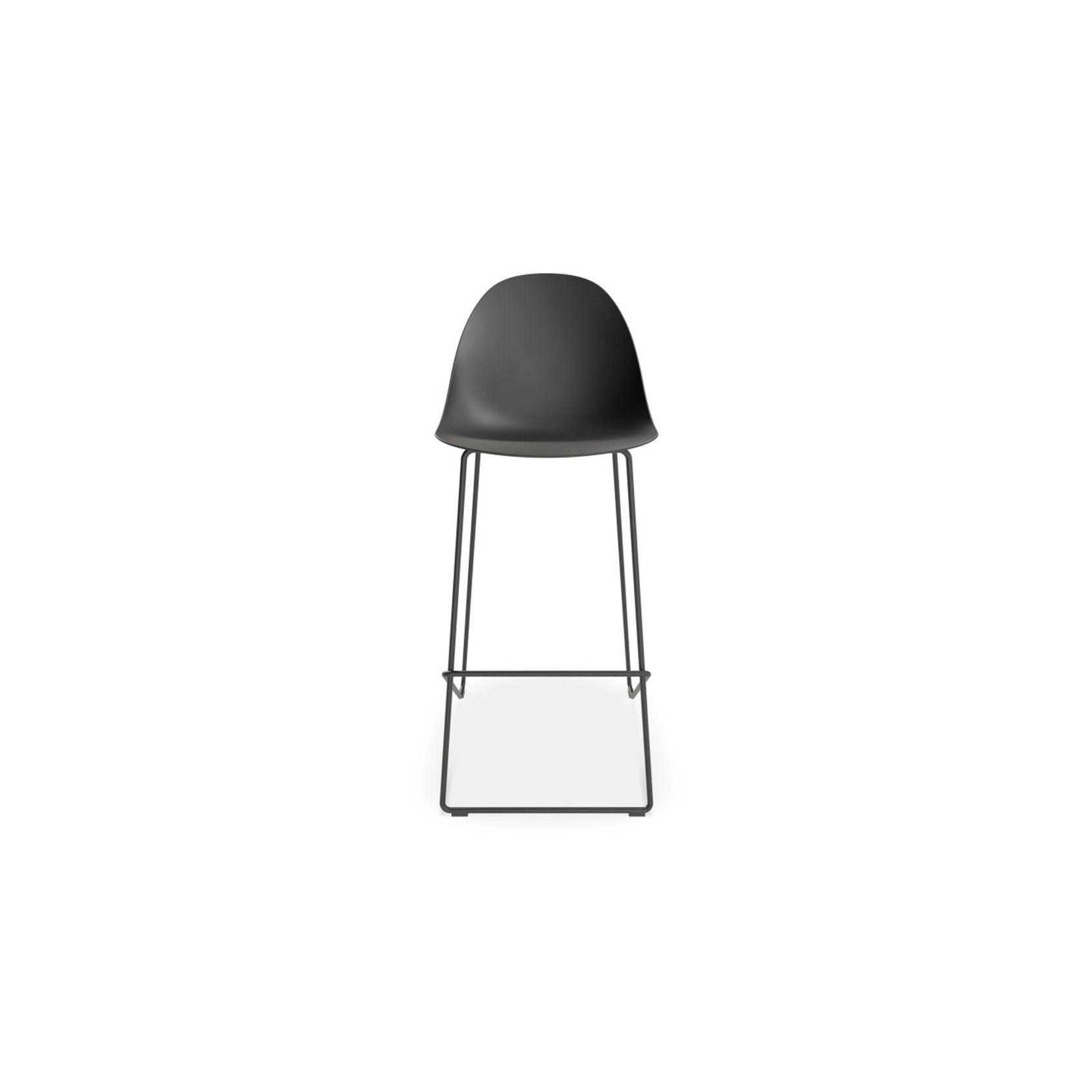 Pebble Black Stool Shell Seat - Counter Stool 75cm Seat gallery detail image