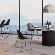 Pebble Black Stool Shell Seat - Counter Stool 75cm Seat gallery detail image