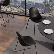 Pebble Stool Black Upholstered Vintage Seat gallery detail image