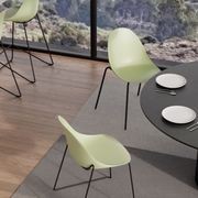 Pebble Mint Green Stool Shell Seat - Counter Stool 65cm Seat - White Base gallery detail image