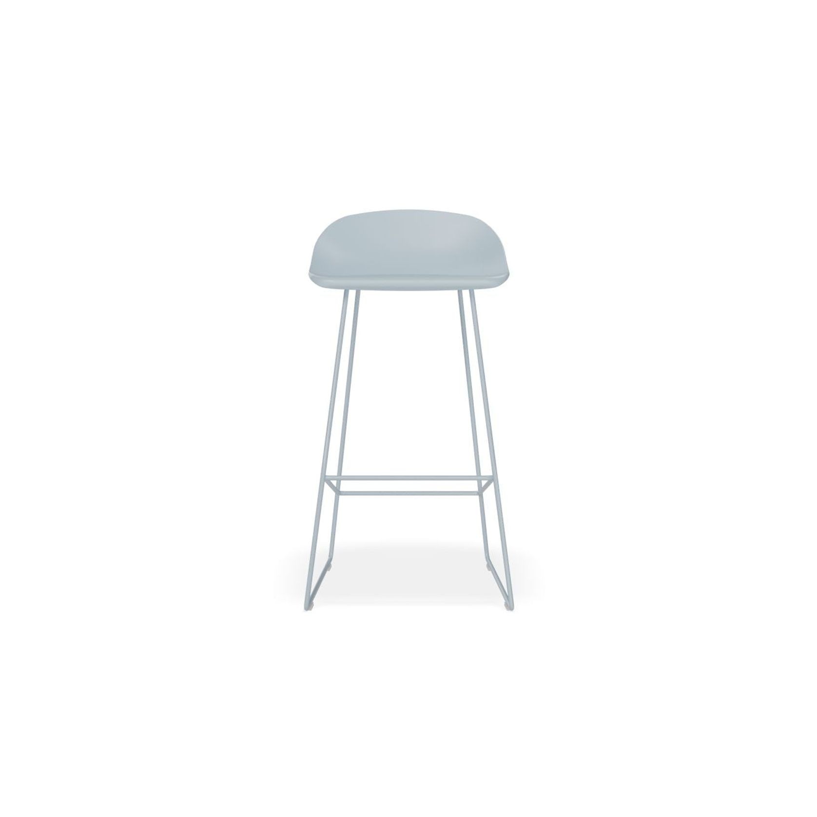 Pop Stool - Powder Blue Frame and Shell Seat gallery detail image