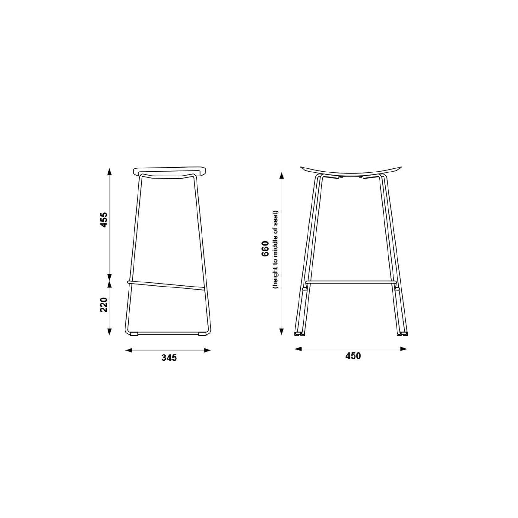Winnie Stool - Chrome - White Leather - 76cm Bar Height gallery detail image