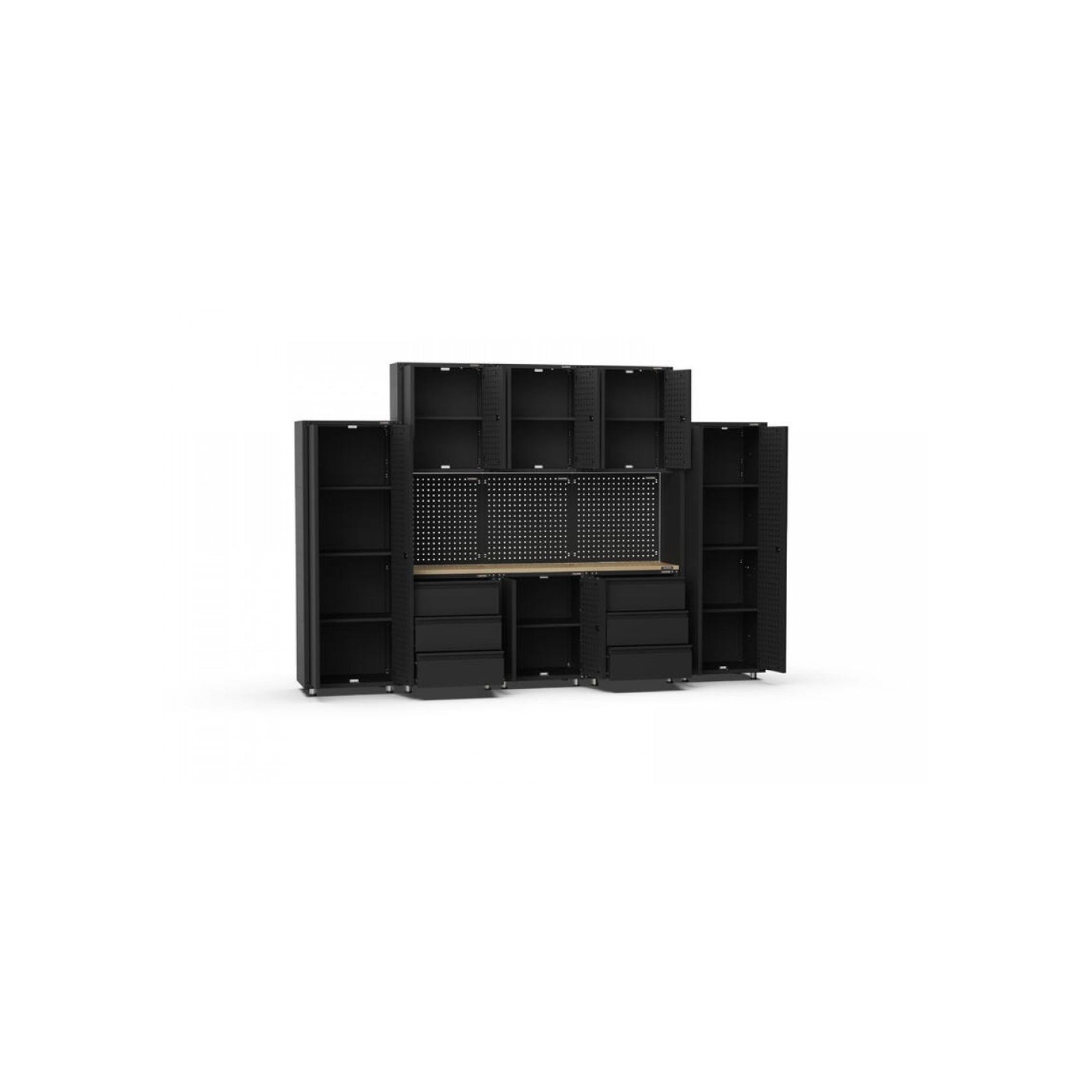 Black Workshop Garage Storage Cabinet Set | GS-D12C gallery detail image