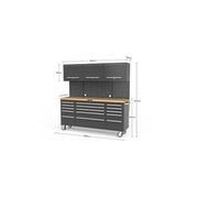 Black Workshop Garage Storage Cabinet Set | GS-P6B gallery detail image