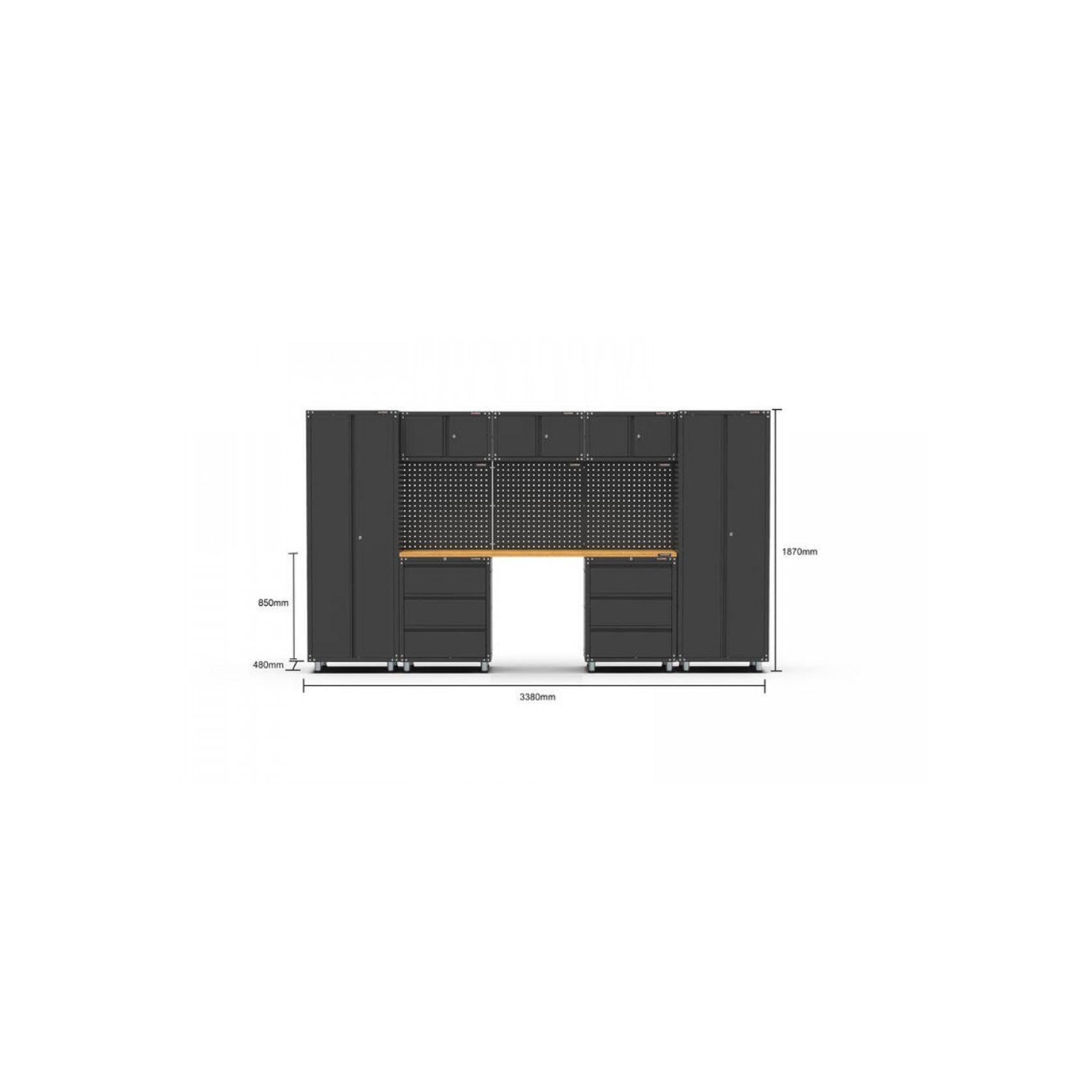 Black Workshop Garage Storage Cabinet Set | GS-D11C gallery detail image