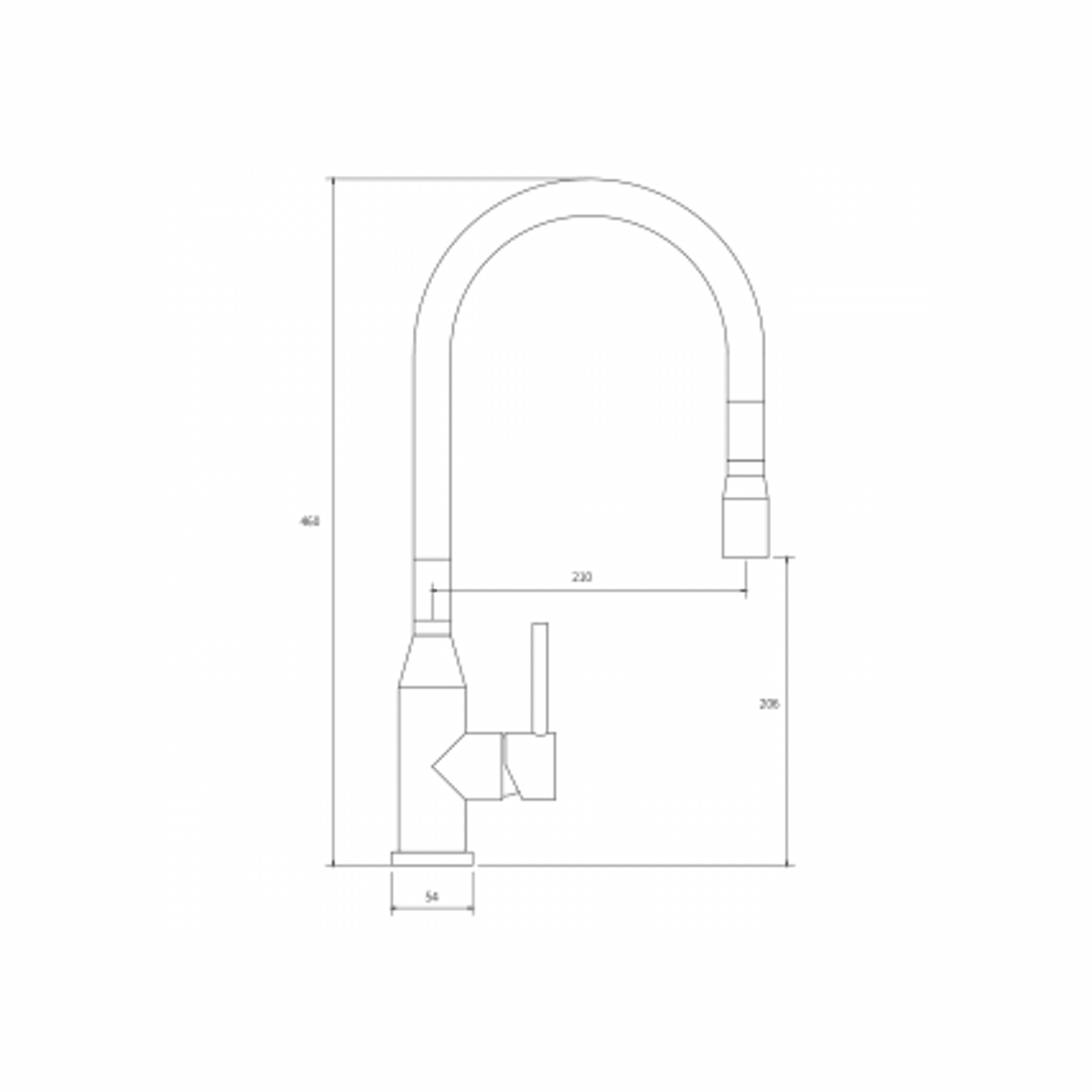 Stainless Minimal Black Spout Pulldown Sink Mixer gallery detail image