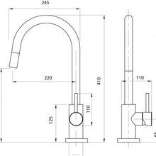 Voda Gooseneck Pull Out Sink Mixer with Cold Start tech gallery detail image