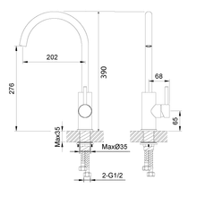 Storm Gooseneck Sink Mixer with Cold Start technology gallery detail image