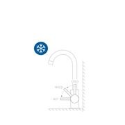 Stainless Gooseneck Pull Out Sink Mixer with Cold Start gallery detail image