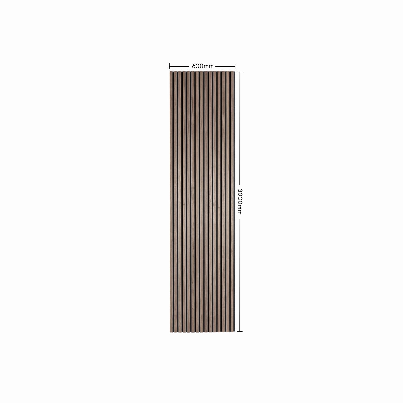 Smoked Oak Acoustic Timber Slat Panel gallery detail image