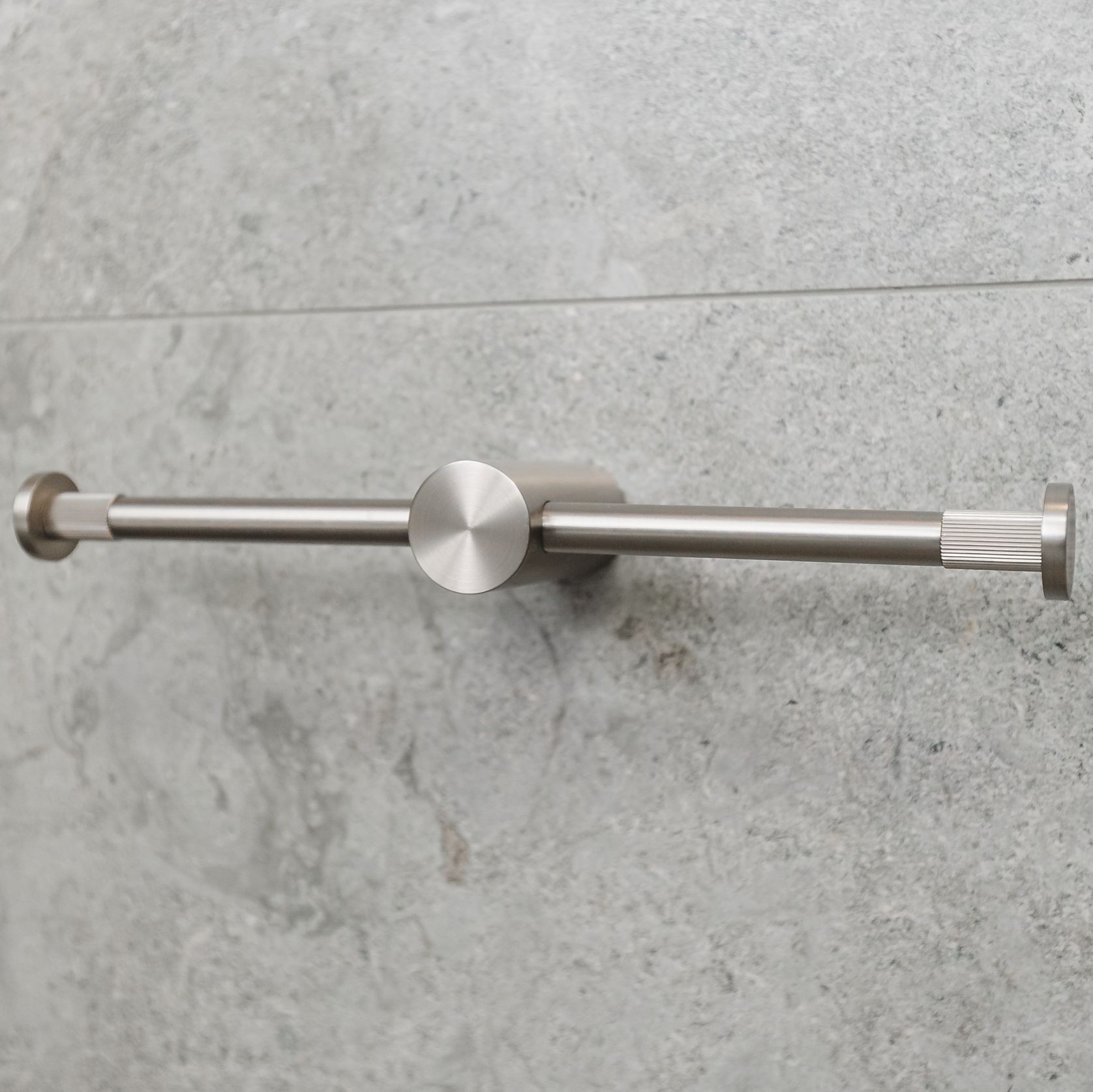 Caddence Double Toilet Paper Holder Brushed Nickel gallery detail image