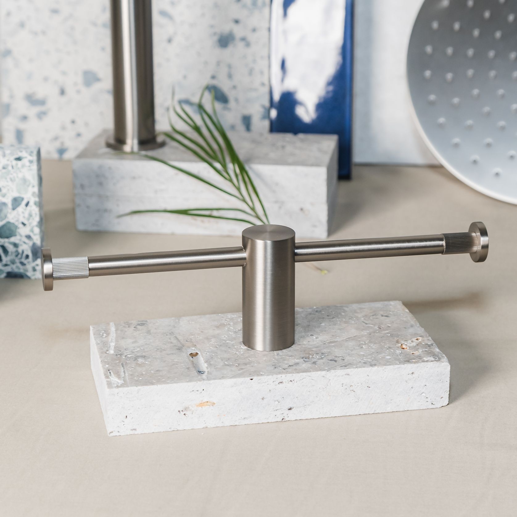 Caddence Double Toilet Paper Holder Brushed Nickel gallery detail image