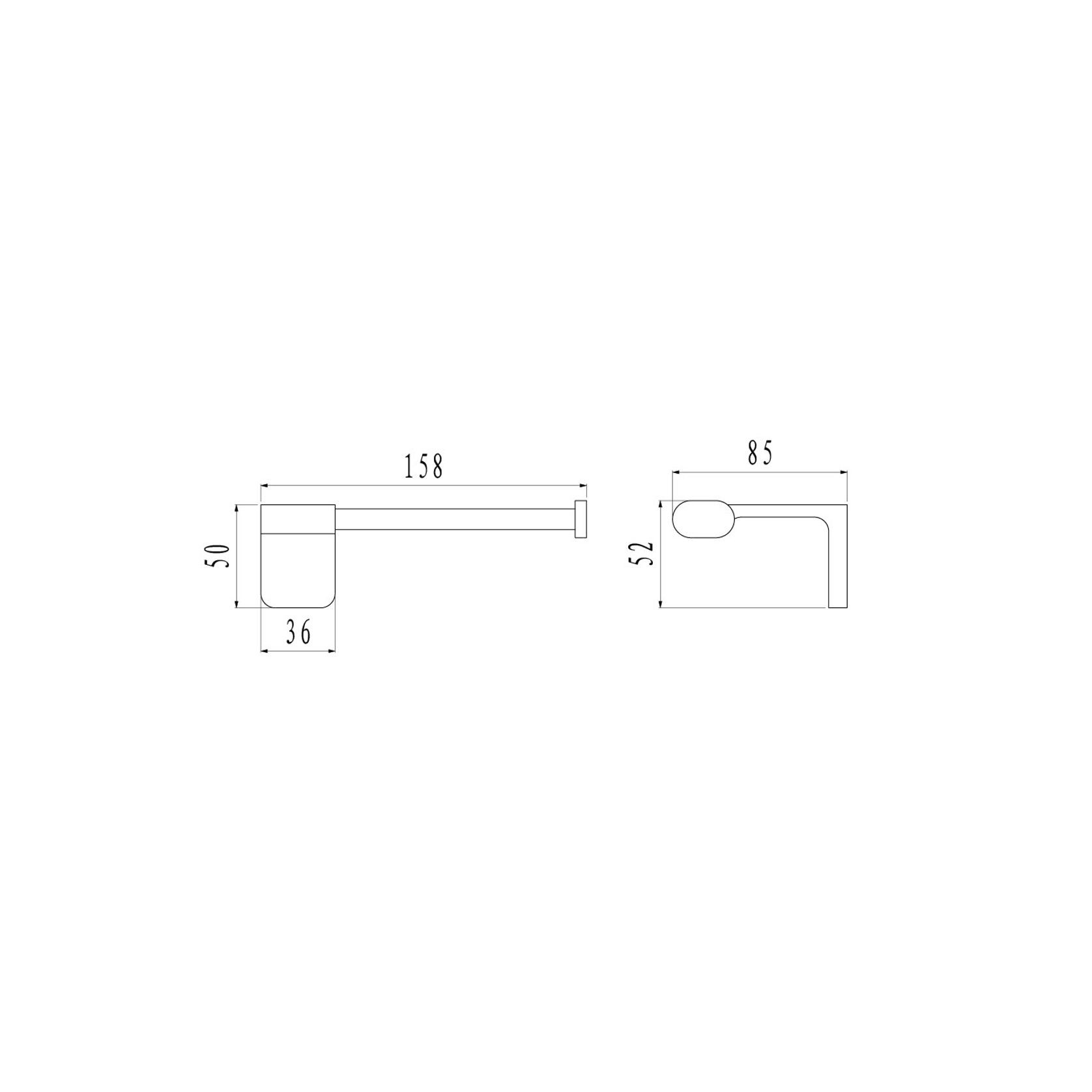 Abode Toilet Roll Holder Matte Black gallery detail image