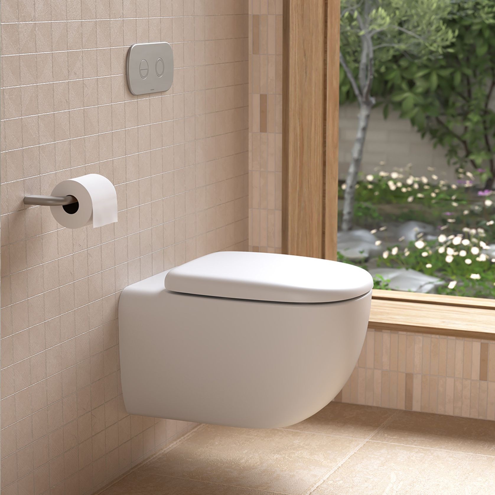 Contura II Cleanflush® Wall Hung Invisi Series II® Suite GermGard® | Matte White gallery detail image