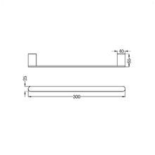Bianca Hand Towel Rail | Chrome gallery detail image