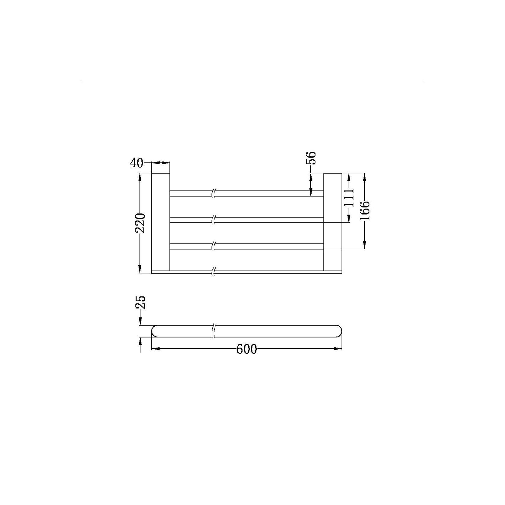 Bianca Towel Rack | Chrome gallery detail image
