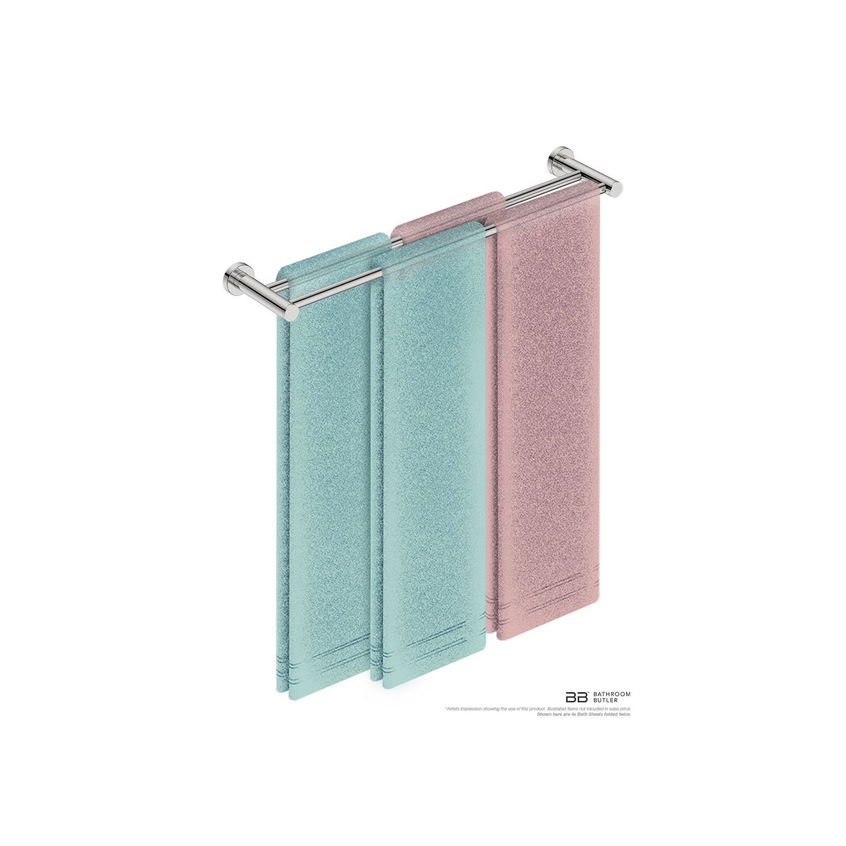 Double Towel Rail 650mm - 4600 Series Number 4682 gallery detail image