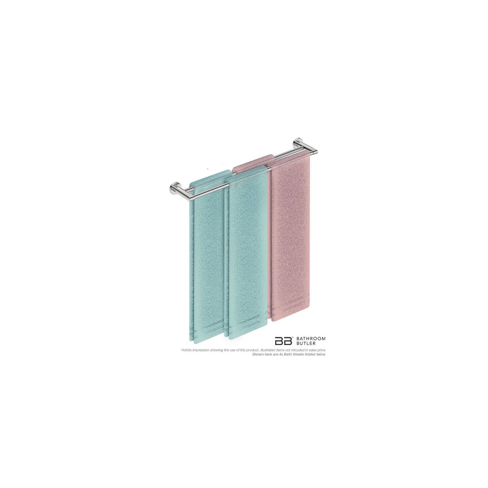 Double Towel Rail 650mm - 8200 Series Number 8282 gallery detail image