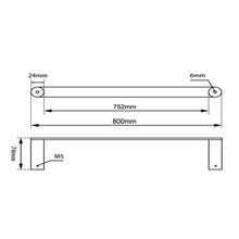 Rushy Single Towel Rail 800mm Brushed Brass gallery detail image