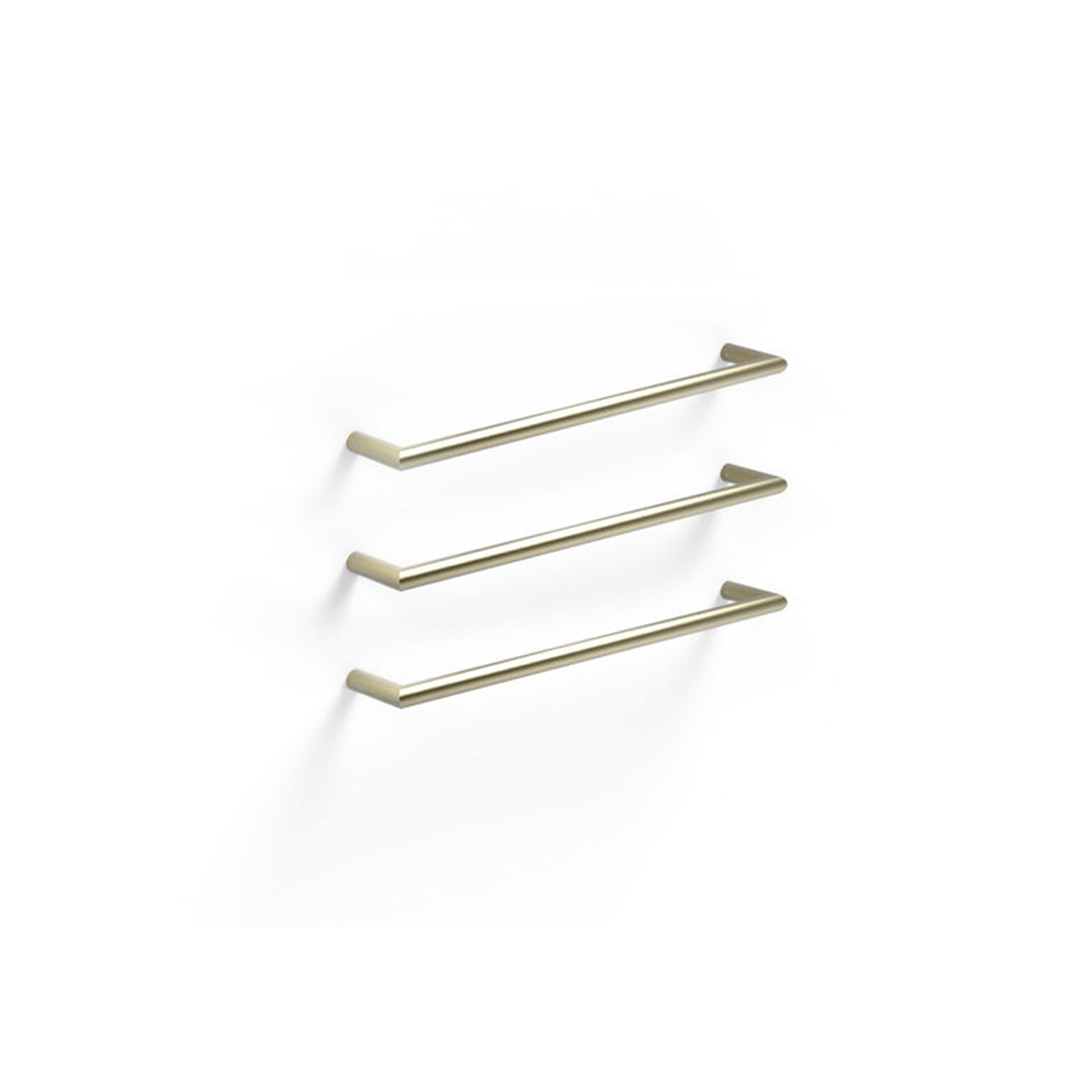 Buddy 650 Heated Towel Rail Brushed Brass Organic gallery detail image