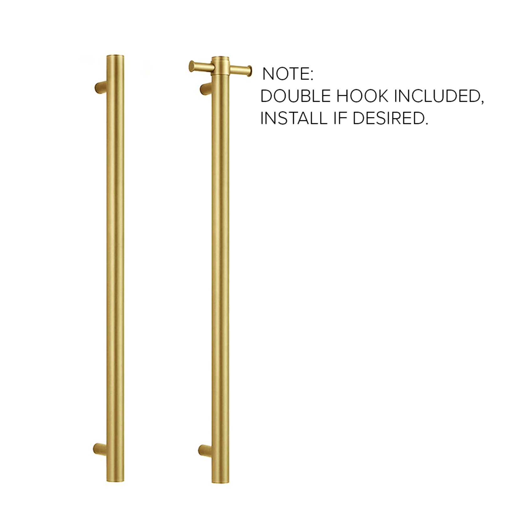 Calora Heated Vertical Towel Rail 1 Bar gallery detail image