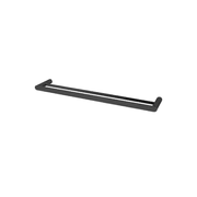 Rushy Double Towel Rail 800mm Matte Black gallery detail image