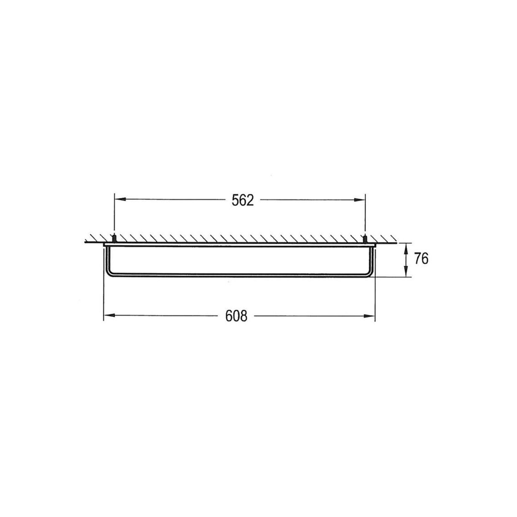 Cubic Long Towel Rail 610mm Chrome gallery detail image