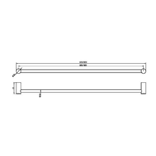 Zen SS316L Single Towel Rail 600mm | Brushed Nickel gallery detail image