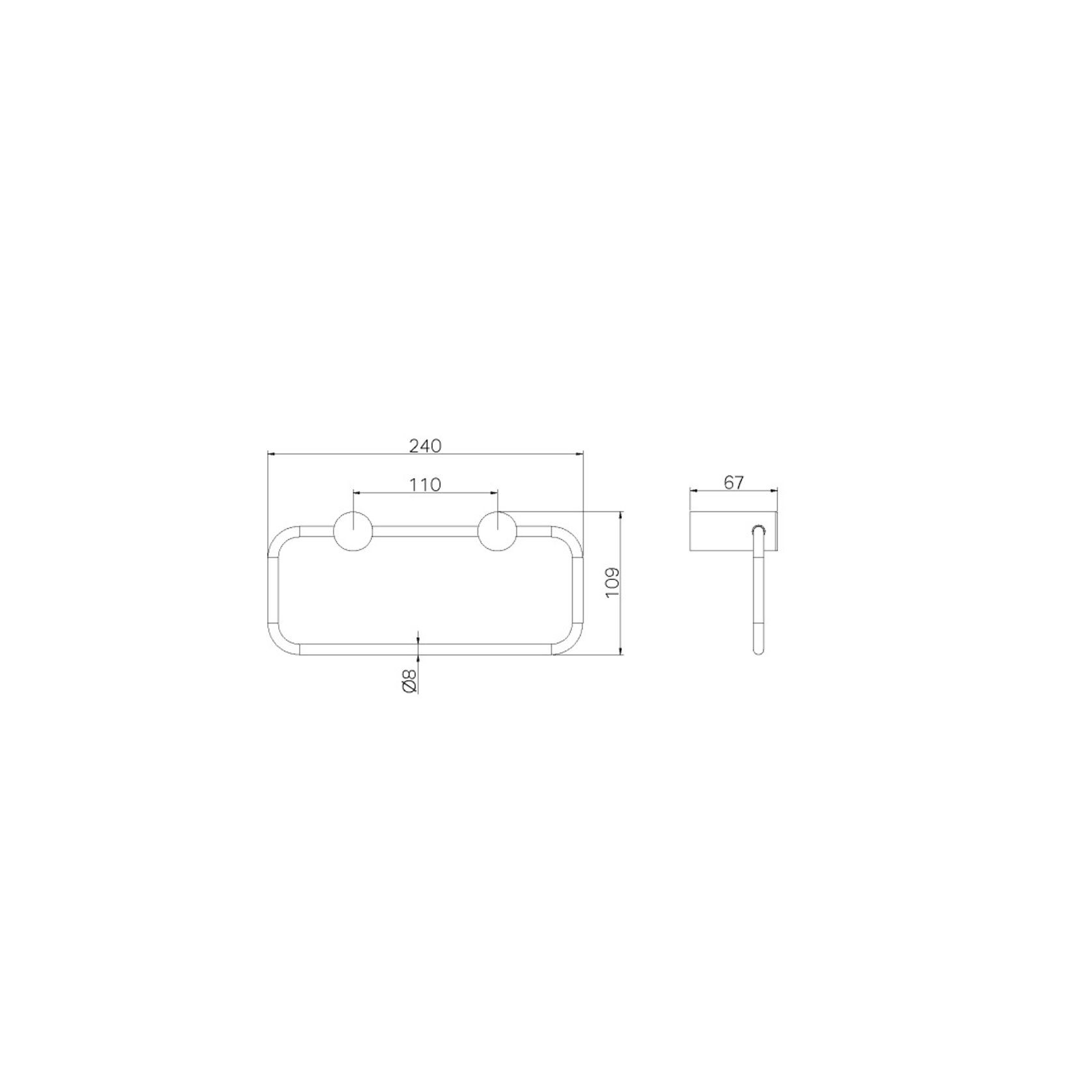 Zen SS316L Hand Towel Ring | Graphite gallery detail image