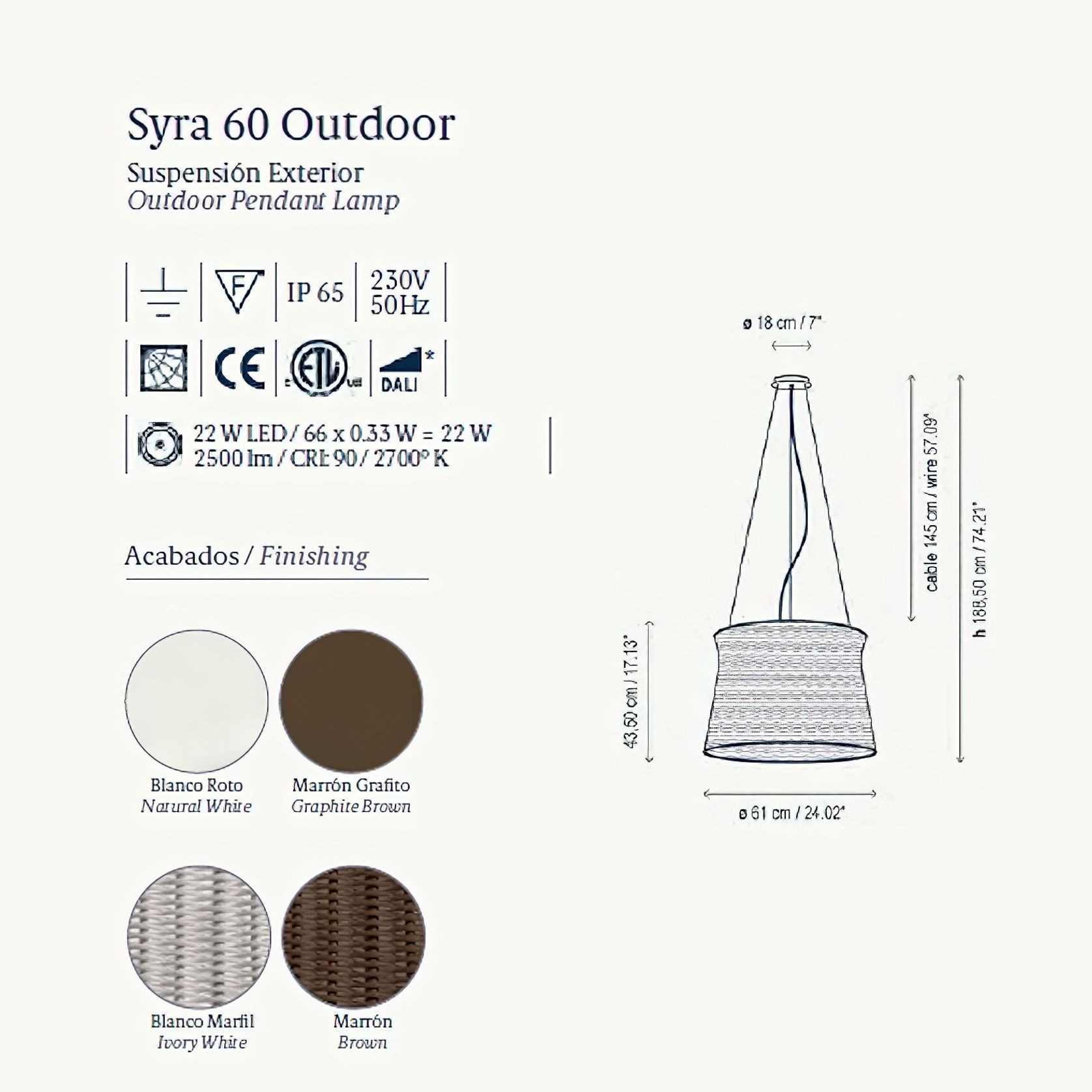 Syra Outdoor 60 gallery detail image