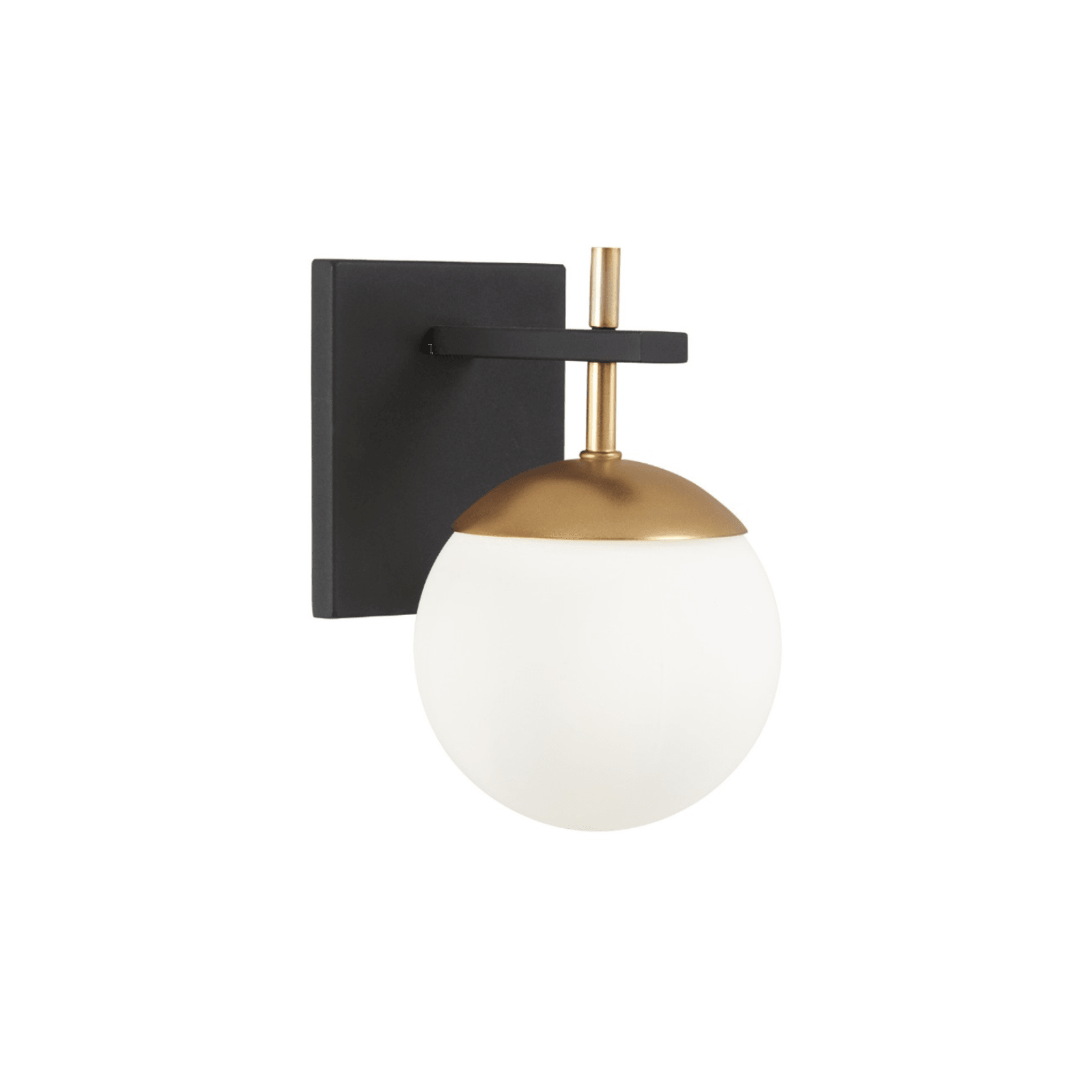 Johnson 1 Light Wall Light in Aged Gold & Black gallery detail image