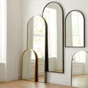 Metal Framed Arched Mirrors - Nickel gallery detail image