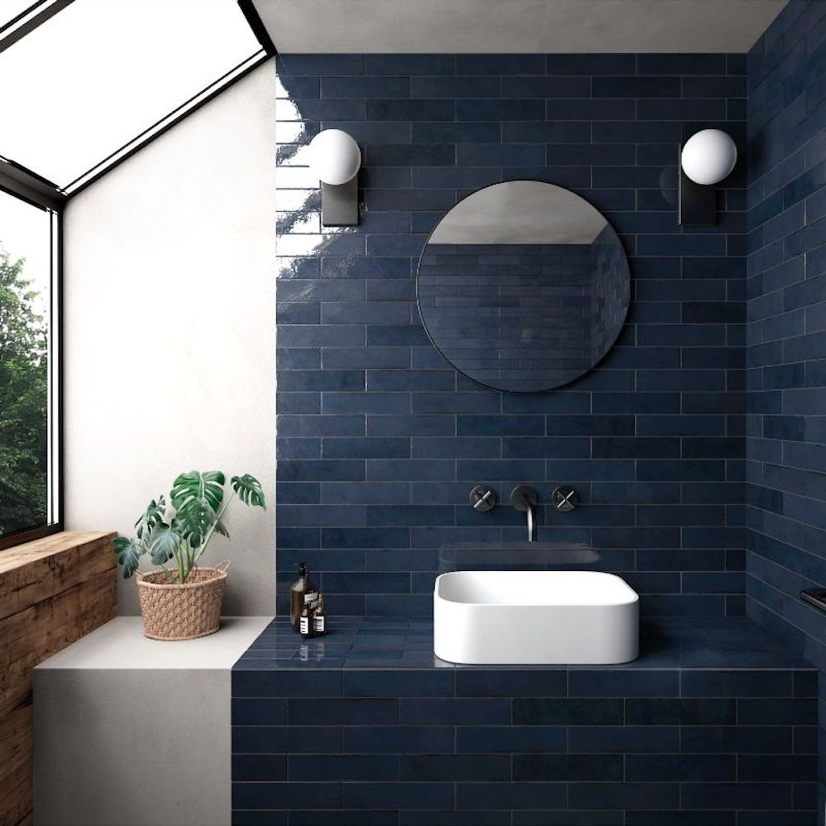 Tremain Blue Note Gloss Subway 246x60mm gallery detail image