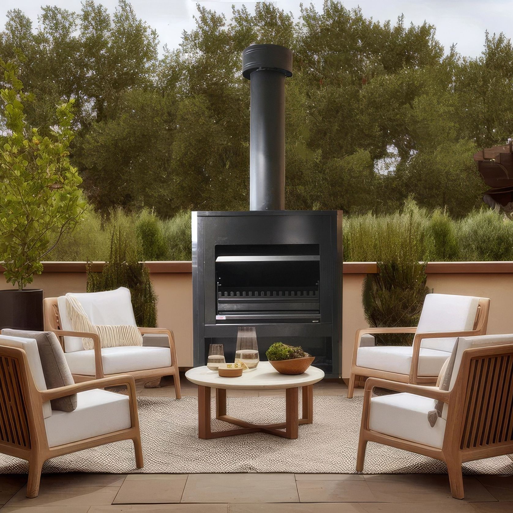 Jetmaster Alfresco 850 Outdoor Wood Fireplace gallery detail image