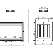 Cheminee Chazelles CDF800L Radiant Wood Fireplace gallery detail image