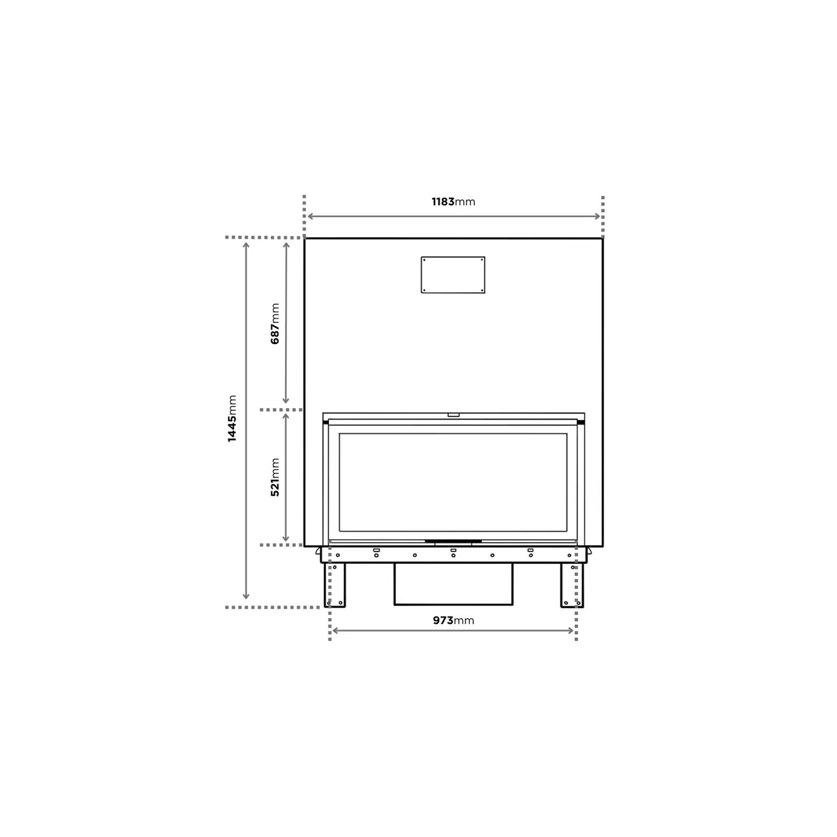 Axis FAS120 DS - Freestanding Fireplace gallery detail image