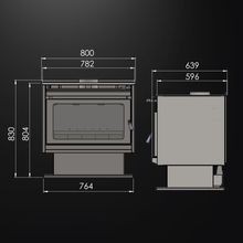 Kemlan XL Wood Fireplace With 4 M Flue Kit gallery detail image