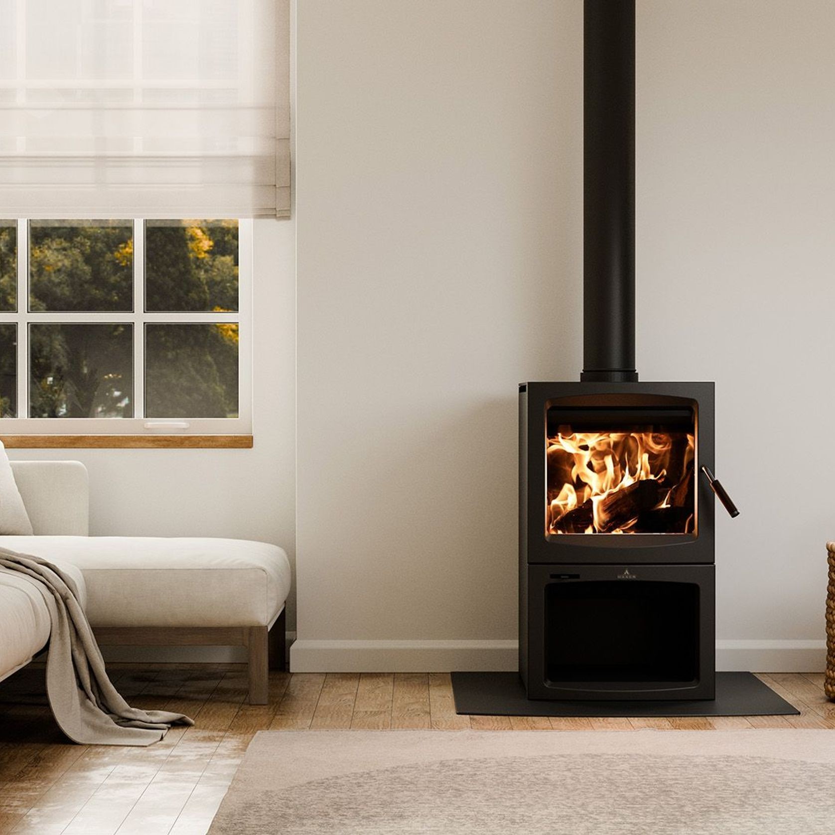 Maxen St Clair 350 ULEB Freestanding Wood Fireplace gallery detail image
