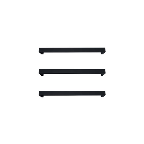 Black Largo Square Heated Towel Rail - 832mm