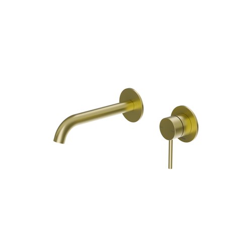 Brushed Brass Nature Wall Basin Mixer - 7 Colours