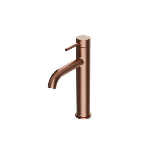 Brushed Copper Nature Mid Height Basin Mixer Range